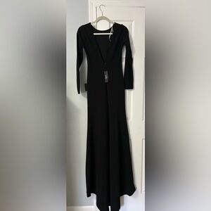 Lulu's Classic Black Long Sleeve Dress